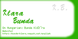 klara bunda business card